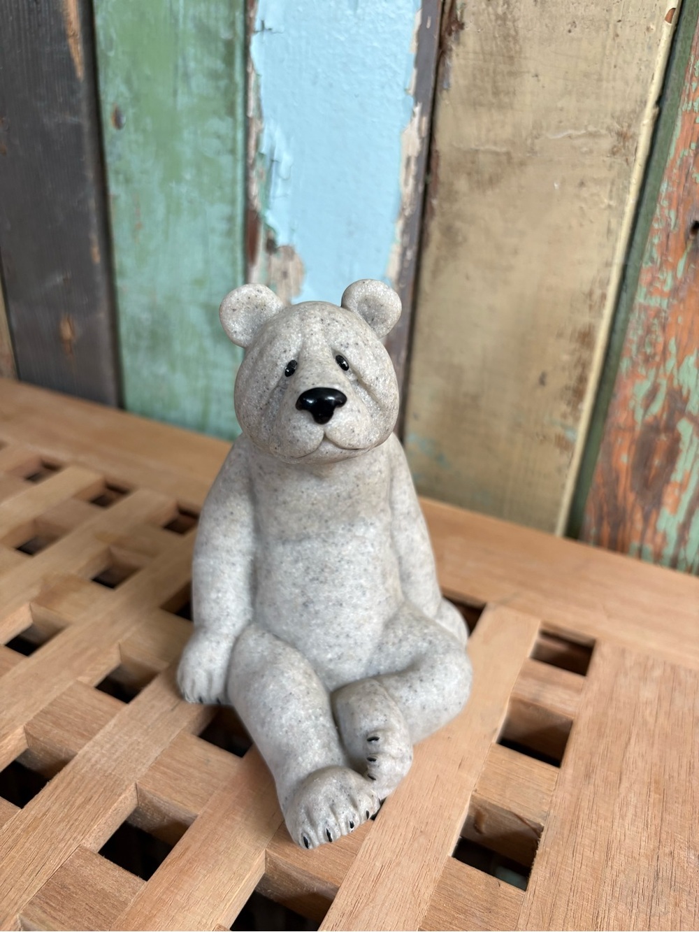 Quarry Critters Bud Bear Stoneware figurine second nature design